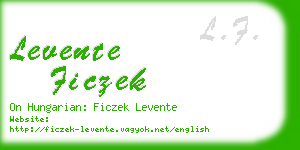 levente ficzek business card